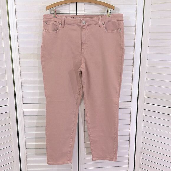 Talbots Jeans Size 16P Pink Flawless Slim Ankle Denim NWOT - Picture 2 of 11